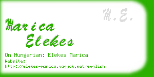 marica elekes business card